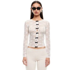 Lioness Dainty White Lace Top